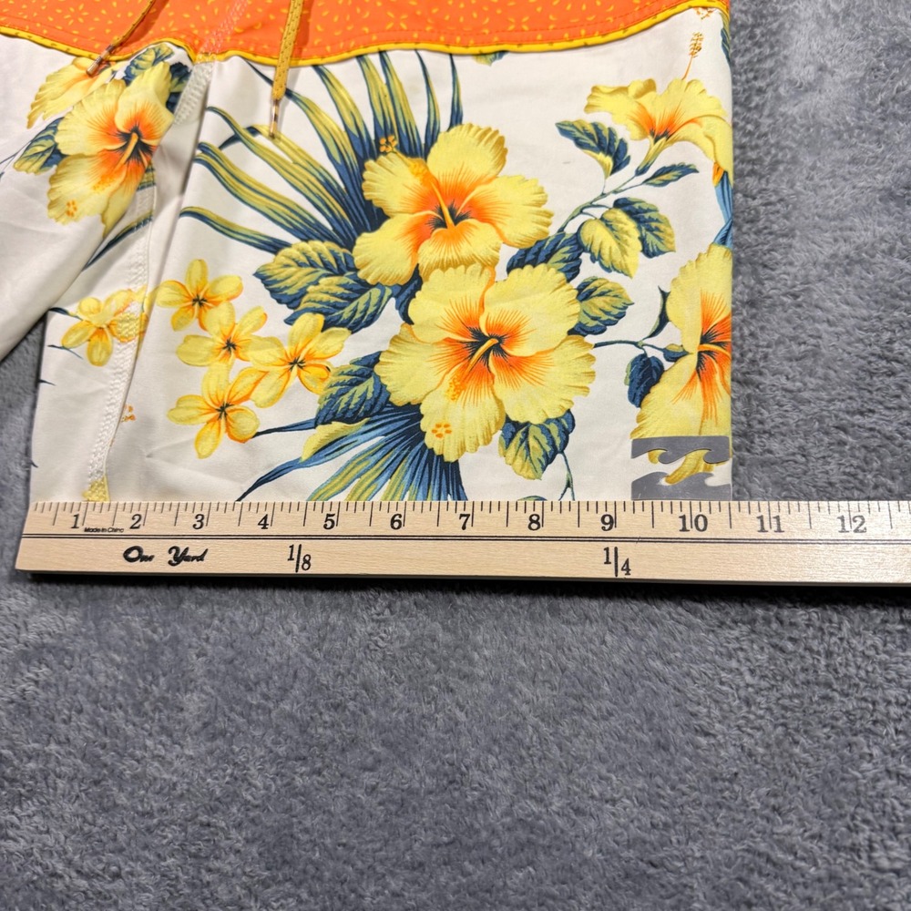 Billabong Platinum X Tribong Mens Board Shorts Tropical Floral Parrot Navy 34 - Picture 6 of 7